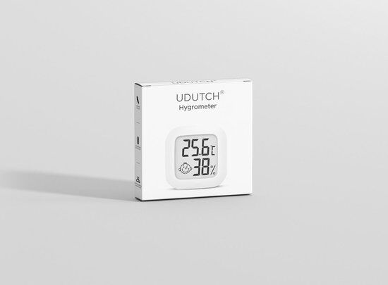 Hygrometer - Digitale Weerstation - Luchtvochtigheidsmeter - Thermometer Voor Binnen - Inclusief Batterij en plakstrip - Afbeelding 6