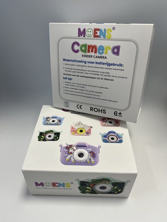 Canal Toys Digitale kindercamera met dubbele lens, mini-camera, compact, paars, met selfie-modus voor 8 jaar, 32 megapixels, lcd-display, 20 frames en 5 filters, 4 GB SD-kaart inbegrepen